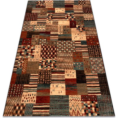 Kleden Rugsx Wollen tapijt KASHQAI 4353 990 Lapwerk terracotta 80x160 cm