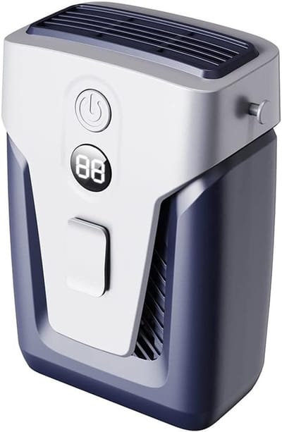 Taille clip ventilator taille ventilator draagbare airconditioning hangende nek mini oplaadbare ventilator buitensporten koeling taille clip op ventilator (kleur: blauw)