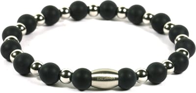 Heren armband staal onyx matte 6mm en 8mm - Ibizamen