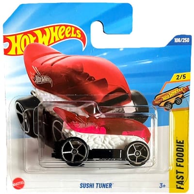 HOT WHEELS SUSHI TUNER RED/WHITE 106/250 1:64 HW FAST FOODIE 2/5 SHORT CARD