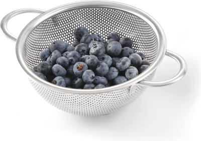 HENDI Vergiet – roestvrij staal – op voet – met grepen – vaatwasserbestendig – ⌀225x90 mm