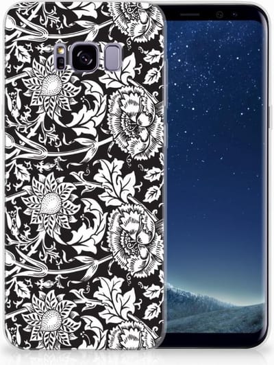 Samsung Galaxy S8 Plus TPU Case Black Flowers