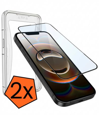 Screenprotector - 2 Stuks - Geschikt voor Apple iPhone 16e - Met Installatie Kit - Gehard Glas - Beschermglas - Tempered Glass - Screen Protector