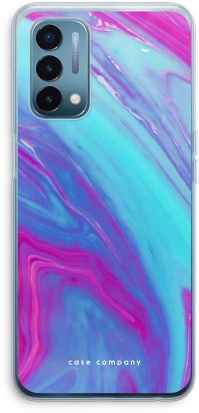 Case Company® - Hoesje geschikt voor OnePlus Nord N200 5G hoesje - Zweverige regenboog - Soft Cover Telefoonhoesje - Bescherming aan alle Kanten en Schermrand