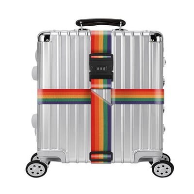 Ynkkvre -Verstelbare Kofferriem – Sterke Bagageband met ABS Gesp – Duurzame Kofferband voor 22–32 Inch Koffers – Helder Kleuren voor Gemakkelijke Herkenning