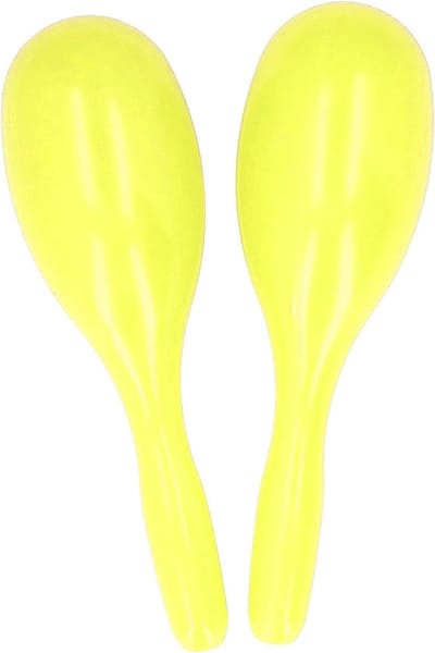 Plastic Maracas - Rumba Shakers - Muziek Maken - Ergonomische Handgreep - 2 stuks - Geel