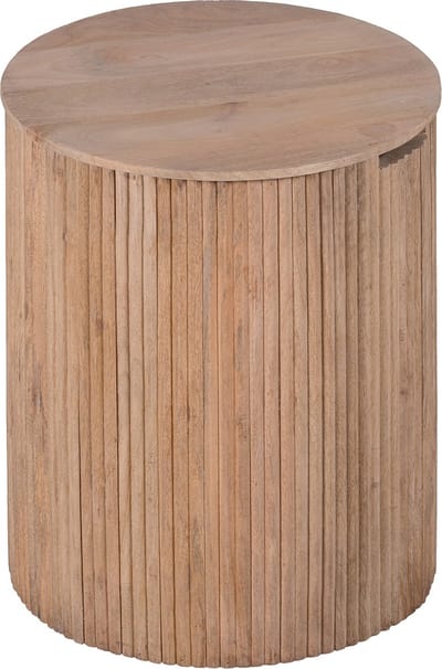 Lewis & Loft Bijzettafel Lonne - FSC® mangohout – Rond ⌀40 – Naturel
