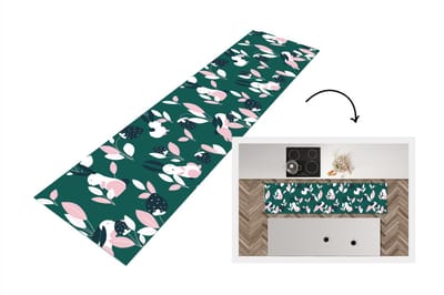 Keukenloper - Loper keuken - Aardbeien - Patronen - Konijnen - 200x50 cm - Keukenloper vinyl