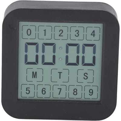 Digitale Thermometer Hygrometer met Countdown Timer en Klokmodus LCD Achtergrondverlichting Temperatuur- en Vochtigheidsmeter gray