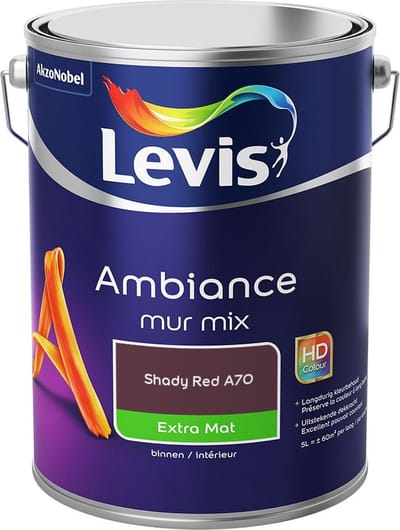 Levis - Ambiance Mur Extra Mat Mix - Shady Red A70 - Mengverf - 5 L