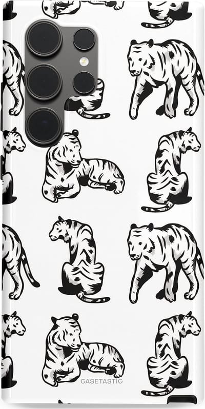 Casetastic Hoesje Geschikt voor Samsung S24 Ultra - Stijlvolle Beschermende Duo-layer Case - Schaduwroar