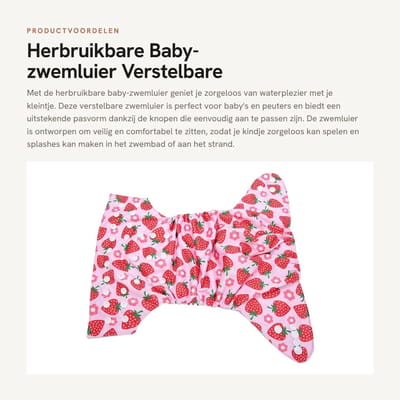 Dailygoods- Zwemluier Wasbaar - Verstelbare Maat - Babyzwemluier - Waterdicht - Ademend - Super Absorberend - Baby Zwemluier