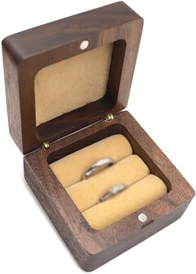 Houten Sieraden Doos - Opbergtas Sieraden - Sieraden Opbergen - Magnetisch Ontwerp - 1 Stuk - Bruin