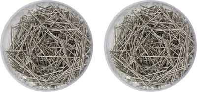 Glorex Platte kopspelden/naaispelden - 3 cm - zilver - 1000x stuks - hobby spelden