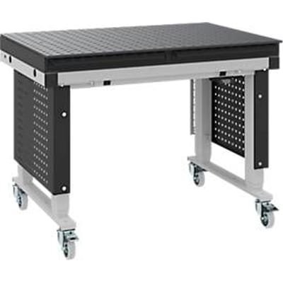 Otto Kind Multi4Flex lastafel, verrijdbaar, ESD-geleidend, in hoogte verstelbaar, tot 500 kg, B 1200 x D 800 mm, antracietgrijs/lichtgrijs