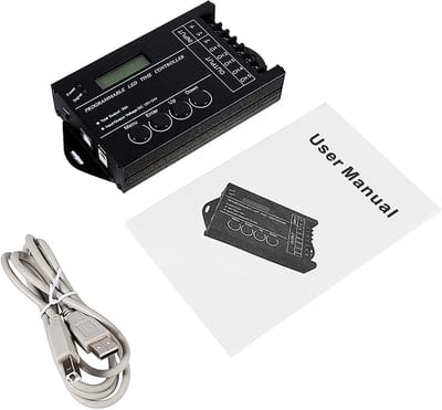 Dailygoody - programmeerbare tijd LED-controller - multifunctionele dimmercontroller - zwart - LED verlichting - eenvoudig instelbaar - gesch...