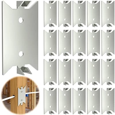 100 Stuks Anti-Nagel Beschermplaten voor Houten Noppen - Draad- en Kabelbescherming