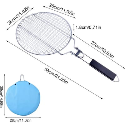 304 Roestvrij Staal BBQ Mesh Anti-aanbak Grillmand Grill Mesh Mat Vlees Groente Steak Picknickfeest Barbecue Tool white