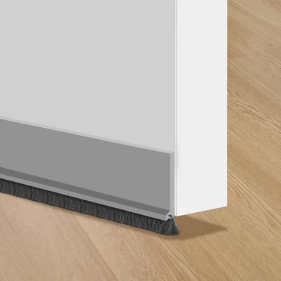 Zelfklevende Deurrubber met Borstel - Grijze Deurafdichting, Aanpasbare Borstelstrip, 100 cm x 3 cm, Geluiddicht en Energiezuinig