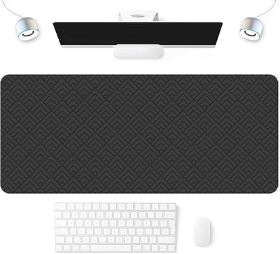 Famanu – Bureauonderlegger - groot - zwart - 80 x 30 cm - rechthoekige bureauonderlegger - bureauonderlegger voor - kan als atelie op een tafel - bureaumat - opvouwbaar - gemakkelijk te dragen