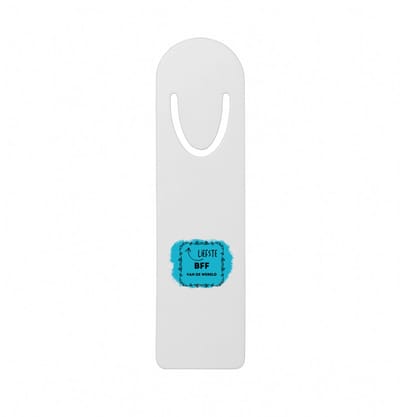Hacebo® - liefste bff van de wereld metalen boekenlegger - Vriend - de liefste beste vriend - verjaardag - cadeautje voor beste vriend - beste vriend artikelen - kado - geschenk Bladwijzer boekenleggers - 12.7 cm x 3.2cm