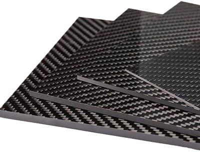 Koolstofvezel Plaat - Composiet Materiaal - Projecten Bouwen - Hoge Treksterkte - 200x200x5.5 mm - Zwart
