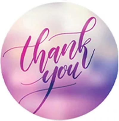 Stickers rond - Multiplaza - "THANK YOU" - 50 stuks - Etiketten - roze - bedankt - promoten bedrijf - hobby - bedrijf - webshop - bestellingen - brief - pakket