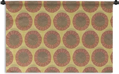 Wandkleed - Wanddoek - Zonnebloemen - Patroon - Zuid-Amerika - 90x60 cm - Wandtapijt