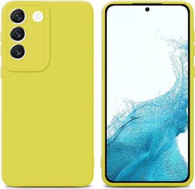 Cadorabo Hoesje geschikt voor Samsung Galaxy S22 in FLUID GEEL - Beschermhoes gemaakt van flexibel TPU silicone Cover Fluid Case