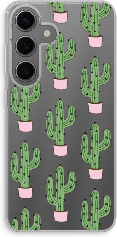 Case Company® - Hoesje geschikt voor Samsung Galaxy S24 hoesje - Cactus Lover - Soft Cover Telefoonhoesje - Bescherming aan alle Kanten en Schermrand