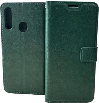 Bookcase Geschikt voor: Samsung Galaxy A10s - Groen - portemonnee hoesje