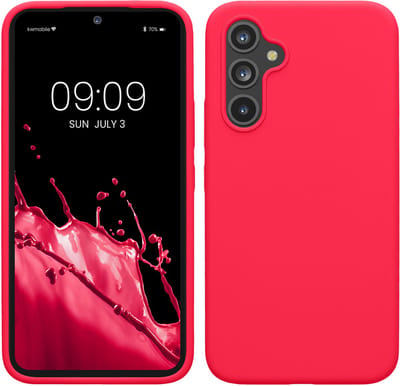 kwmobile telefoonhoesje geschikt voor Samsung Galaxy A54 5G - Hoesje met siliconen coating - Smartphone case in neon roze