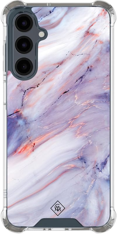 Casimoda® hoesje - Geschikt voor Samsung Galaxy A16 - Marmer Paars - Shockproof case - Extra sterk - TPU/polycarbonaat - Paars, Transparant