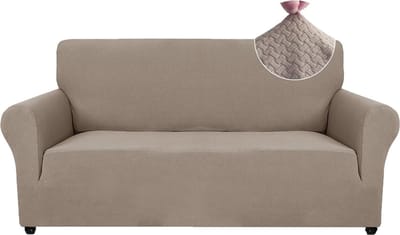 Bankhoes - Stretch Bankhoes 2 Zits, Elastische Bankhoezen Voor Woonkamer, 1 Stuks Universele Rekbare Armsteun Sofahoes Met Anti-slip Schuim, Krasbestendig Meubelhoes Voor Bank, Zand