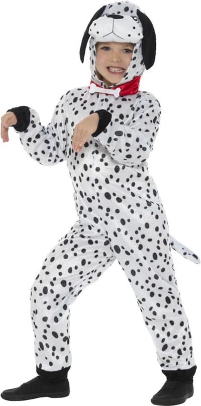 Smiffys Dalmatier honden verkleedkleding - kostuum - dierenpak - voor kinderen - jumpsuit 128/140