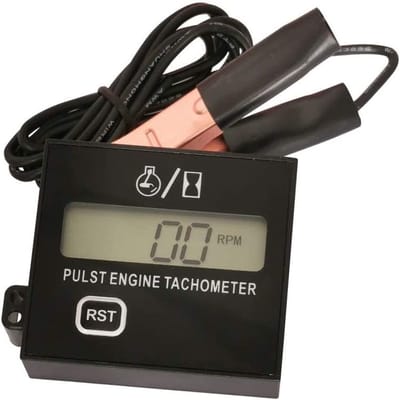 Digitale Toerenteller - Snelheidsmeter Motor - Motoronderhoud Meten - Inductief Ontwerp - 10x10x2 cm - Zwart