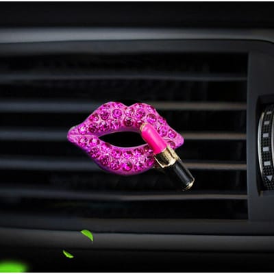 Auto Luchtuitlaat Aromatherapie Clip Diamant Rode Lippen Clips Parfum Clips Geur Aroma Luchtverfrisser Clip Auto Interieur Accessoires