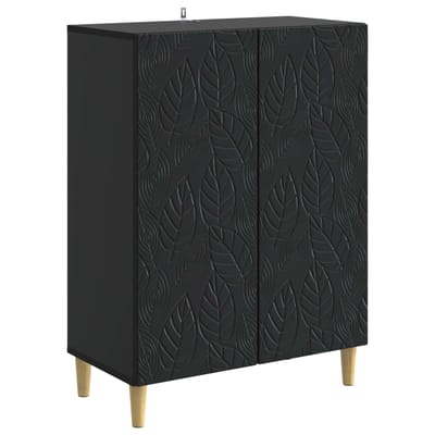 vidaXL - Dressoir - Zwart - 66 - x - 34,5 - x - 90 - cm - Bewerkt - hout