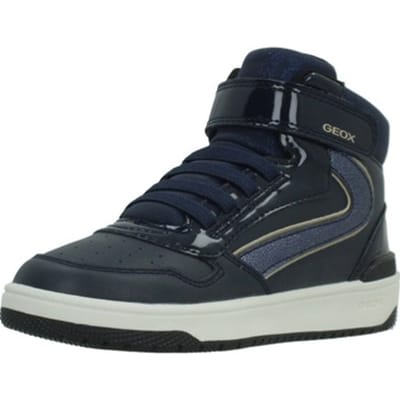 GEOX WASHIBA MEISJES Sneakers - MARINEBLAUW/PLATINA - Maat 36