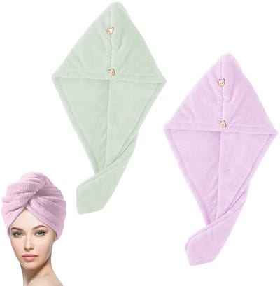 Dailygoods- Haartulband - Microvezel Handdoek - Sneldrogende Handdoek - Hoofddoek - Verstelbare Gesp - 64 cm x 38 cm - Haarhanddoek
