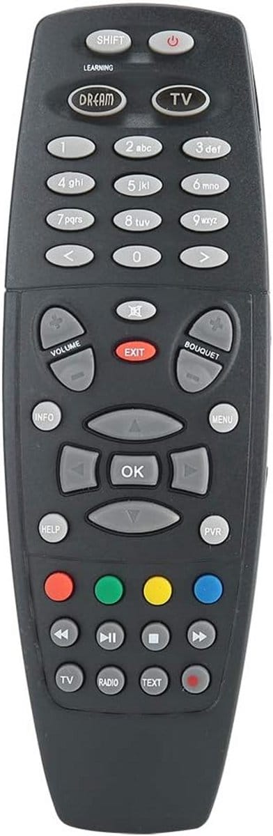MK Stoer -Vervanging Afstandsbediening Voor Smart TV Box - Universeel - Compatibel met Dreambox - Zwart - Mini - Infrarood - Draadloos - Geschikt voor Dreambox 8000, 800HD, 800SE - Afstandsbediening Voor Satellietontvanger