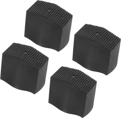 Ladder Voetmat - Antislip Rubber - Veiligheid Werk - Diepe Ribbels - 4 Stuks - Zwart