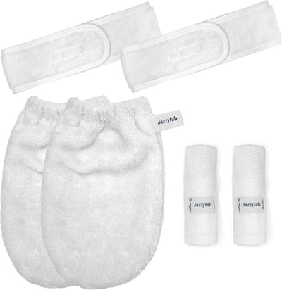 Make-up Set - Accessoires Set - Gezichtsverzorging - Zachte Badstof - 3 Delig - Wit