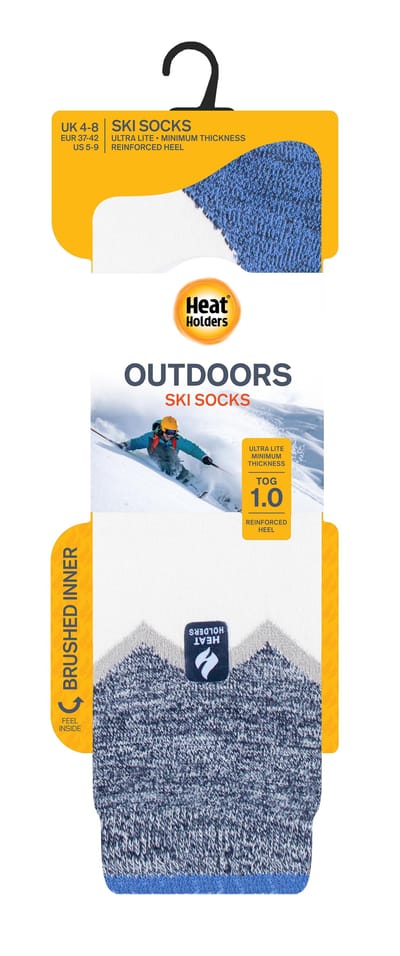 Heat Holders - Lichtgewicht thermo skisokken voor heren - Cream Zig Zag