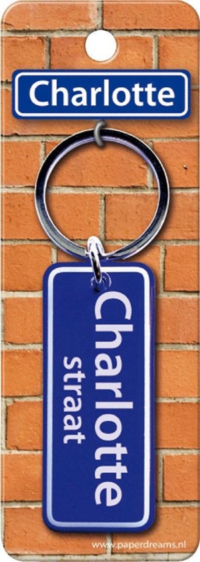 Paper Dreams Sleutelhanger Charlotte Straat 9 X 3 Cm Staal Blauw
