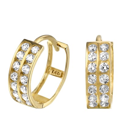 Sparkle14 Klapoorringen Zirkonia - Goud