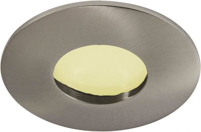 IP44 Inbouwspot Pia met Philips HUE White - inbouwspot - Nikkel / mat - rond - voor badkamer / overkapping / buiten - IP44 - GU10 - Buitendiameter: 85MM - boorgat: 70-76MM - min. Inbouwdiepte: 90MM