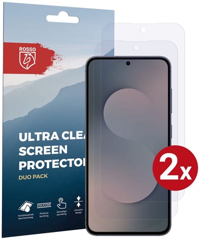Rosso Screen Protector Geschikt voor Samsung Galaxy S25 FE | Ultra Clear Duo Pack | TPU Folie | Case Friendly Beschermfolie | 2 Stuks