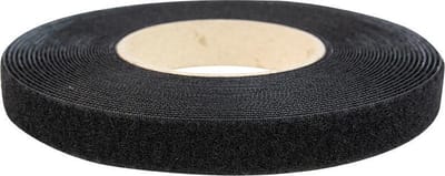 Klittenband - 25 Meter 25 meter Zwart - Afdekzeilwinkel - 20mm Zelfklevend Acryl Lus Zachte Kant 25 meter Zwart