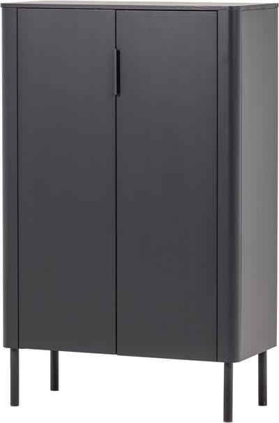 WOOOD Gunnar 2-Deurs Kast - Grenen - Matzwart -135x85x39